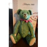 A Reproduction Steiff Bear, copy of the 1908 green bear, 35 cms tall,