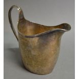 A George III Silver Cream Jug with Shaped Handle (marks rubbed)