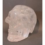 A Rock Crystal Carved Model in the form of a Skull,