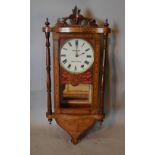 A 19th Century Walnut and Marquetry Inlaid Vienna Wall Clock, the dial inscribed Kay & Company,