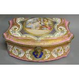 An 18th Century Sevres Porcelain and Ormolu Mounted Large Casket,