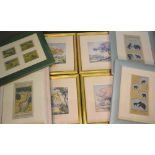A Group of Four Indian Watercolours, together with a set of four watercolours of Trees,