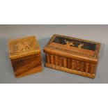 A 19th Century Sorrento Ware Box in the form of Books,