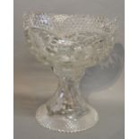 A Cut Glass Pedestal Bowl,