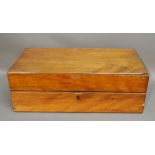 A 19th Century Mahogany Fold Over Writing Box of rectangular form