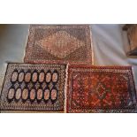 A Group of Three North West Persian Style Woollen Rugs