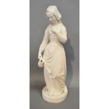 A Copeland Parian Figure 'Evangeline' signed S Terry,