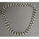 A Two Tone Pearl Long Necklace,