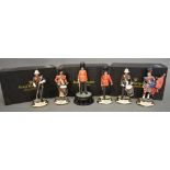 A Group of Six Good Quality Hand Painted Metal Military Figures from the Royal Hampshire Art