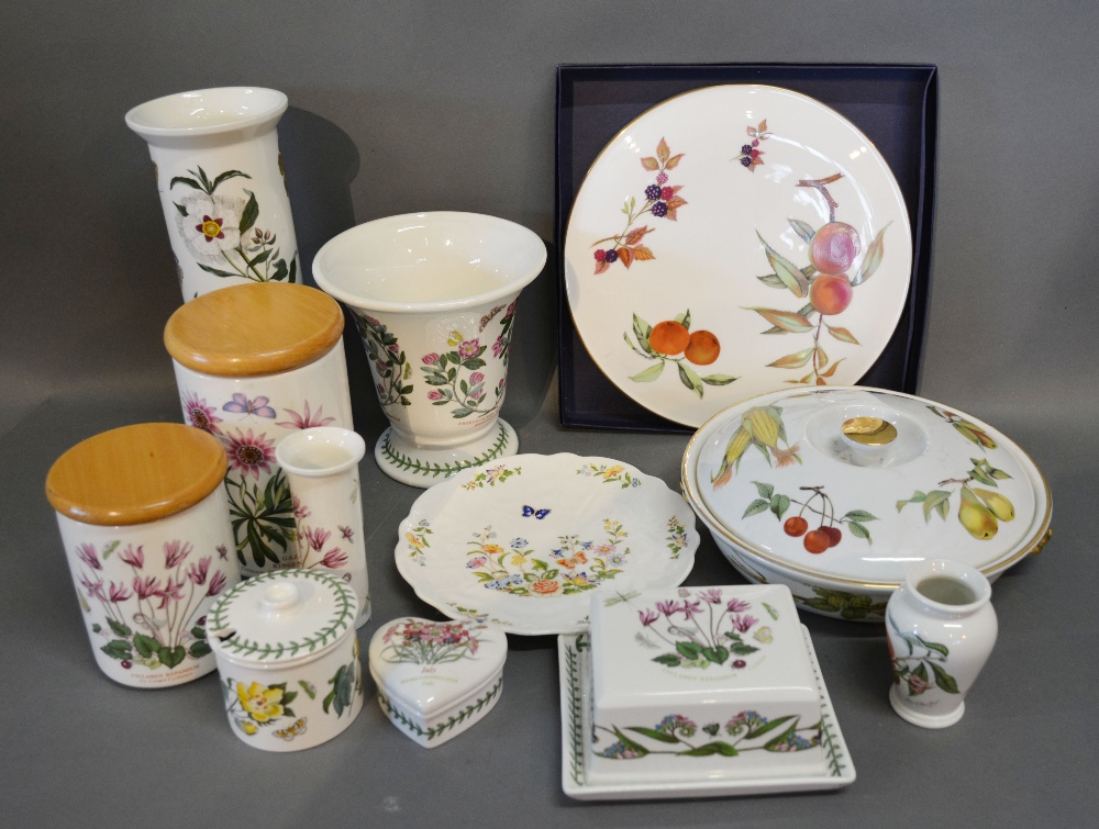 A Collection of Portmeirion and Evesham Table Ware