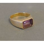 A 14ct. Gold Amethyst Set Cocktail Ring