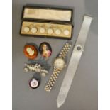 A Cased Set of Mother of Pearl Mounted D