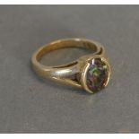 A 9ct. Yellow Gold Ring set with an Oval