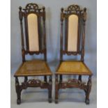 A Pair of Late 19th Century Oak Carolian