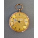 A 9ct. Gold Cased Pocket Watch with Foli