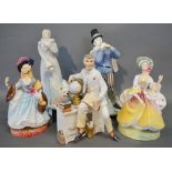 A Royal Doulton Porcelain Reflections Figure 'A Winter's Walk' HN 3052 together with a collection of