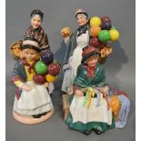 A Royal Doulton Figure 'Silks and Ribbons' HN Number 2017, together with another 'Biddy Penny