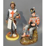 A Royal Doulton Porcelain Figure, Richard the Lionheart HN Number 3675, together with another