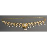 A High Grade Gold Pearl Fringe Necklace with Pearl Drops, 44 cms long