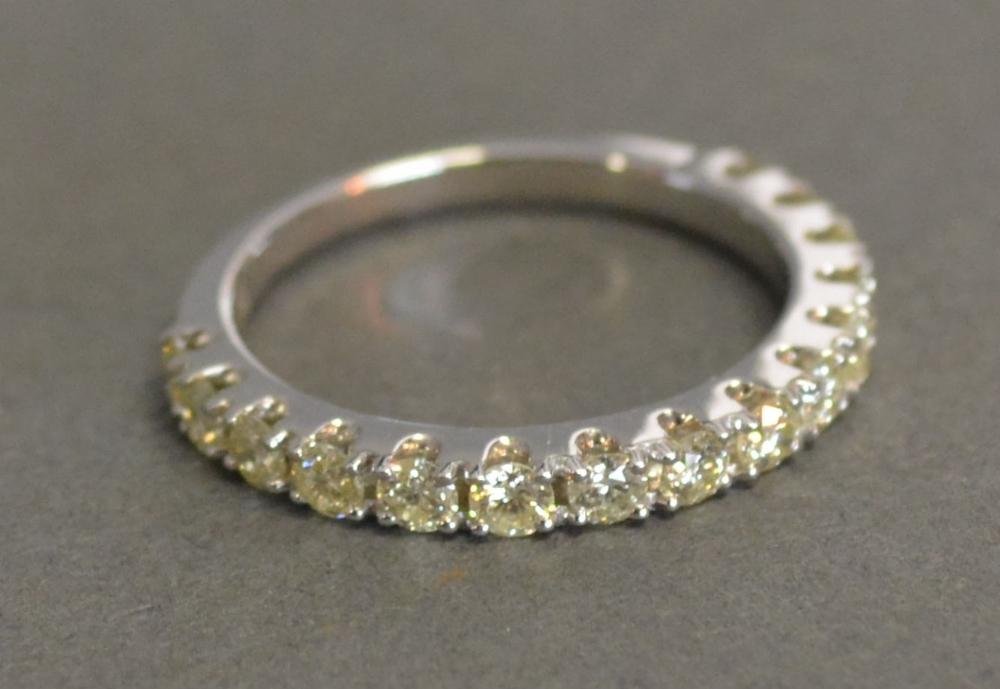 A 9ct. White Gold Three Quarter Diamond Eternity Ring, approximately 0.77 ct