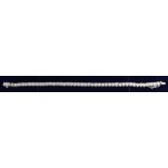 An 18ct. White Gold Diamond Line Bracelet approximately 2 ct