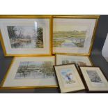 David Headon, Two Watercolours, together with various watercolours by Lambert and John Holt