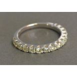 A 9ct. White Gold Three Quarter Diamond Eternity Ring, approximately 0.77 ct