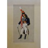 R.G. Beckwith, Study of the Tenth Prince of Wales Light Dragoons Officer, watercolour, signed, 29