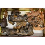 A Collection of Black Forest Carved Miniature Models of Bears