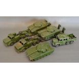 A Dinky Supertoys Tank Transporter No. 660 together with a Dinky Toys Centurion Tank No. 651 and