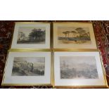 Edward Lear, 1812 - 1888, England, A Group of Four Lithographs, Italian Views, 25 x 42cms, 20 x
