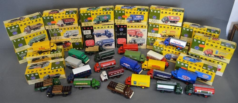 A Collection of Vanguards Die Cast Metal Model Lorries within Original Boxes