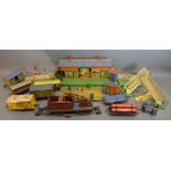 A Collection of Early 0 Gauge Railway to include the Windsor Station, various rolling stock