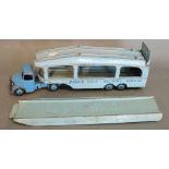 A Dinky Supertoys Bedford Pullmore Car Transporter No. 982 together with a Dinky Toys Loading Ramp