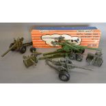 A Crescent Toys 155mm Long Tom Artillery Gun No. 155 within Original Box, together with four