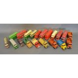 A Dinky Toys Routemaster Model of a Bus together with nineteen other similar Dinky Toys, all play