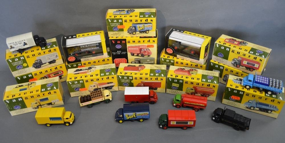 A Collection of Vanguards Die Cast Metal Lorries within Original Boxes