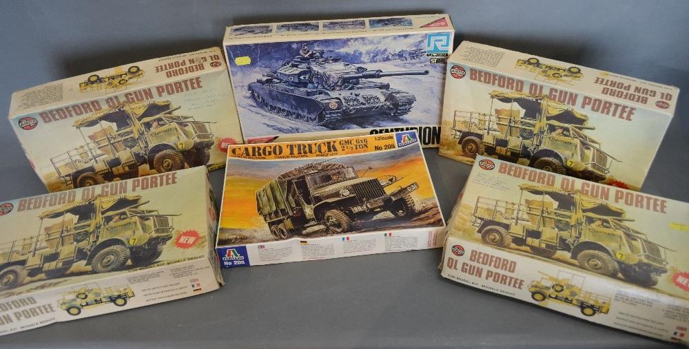 A Collection of Airfix, Revell, Matchbox and other Model Kits, military and others