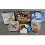 A Motor Max Mark I Spitfire in Original Box together with various Corgi WWII model aeroplanes in