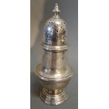 A London Silver Sugar Caster 15 cms tall