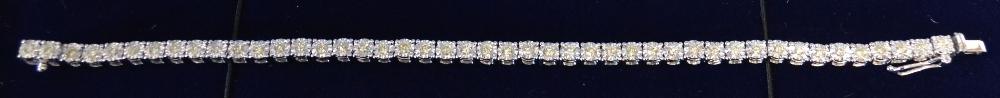 An 18ct. White Gold Diamond Line Bracelet approximately 2 ct