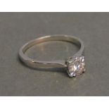 An 18ct. White Gold Diamond Solitaire Ring, approximately 0.21 ct