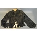 A 19th Century American Black Lace and Sequin Jacket bearing label Empire