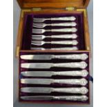 A Set of Six George IV Silver Fish Knives and Forks with Kings Pattern Handles, Sheffield 1829,