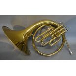 A Yamaha YMP-201 French Horn with Fitted Lined Case