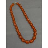 An Amber Bead Necklace