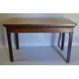 A George III Mahogany Serving Table of rectangular form with square chamfered legs, 122 cms wide, 56