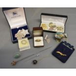 A Small Collection of Costume Jewellery to include Brooches and Hat Pins