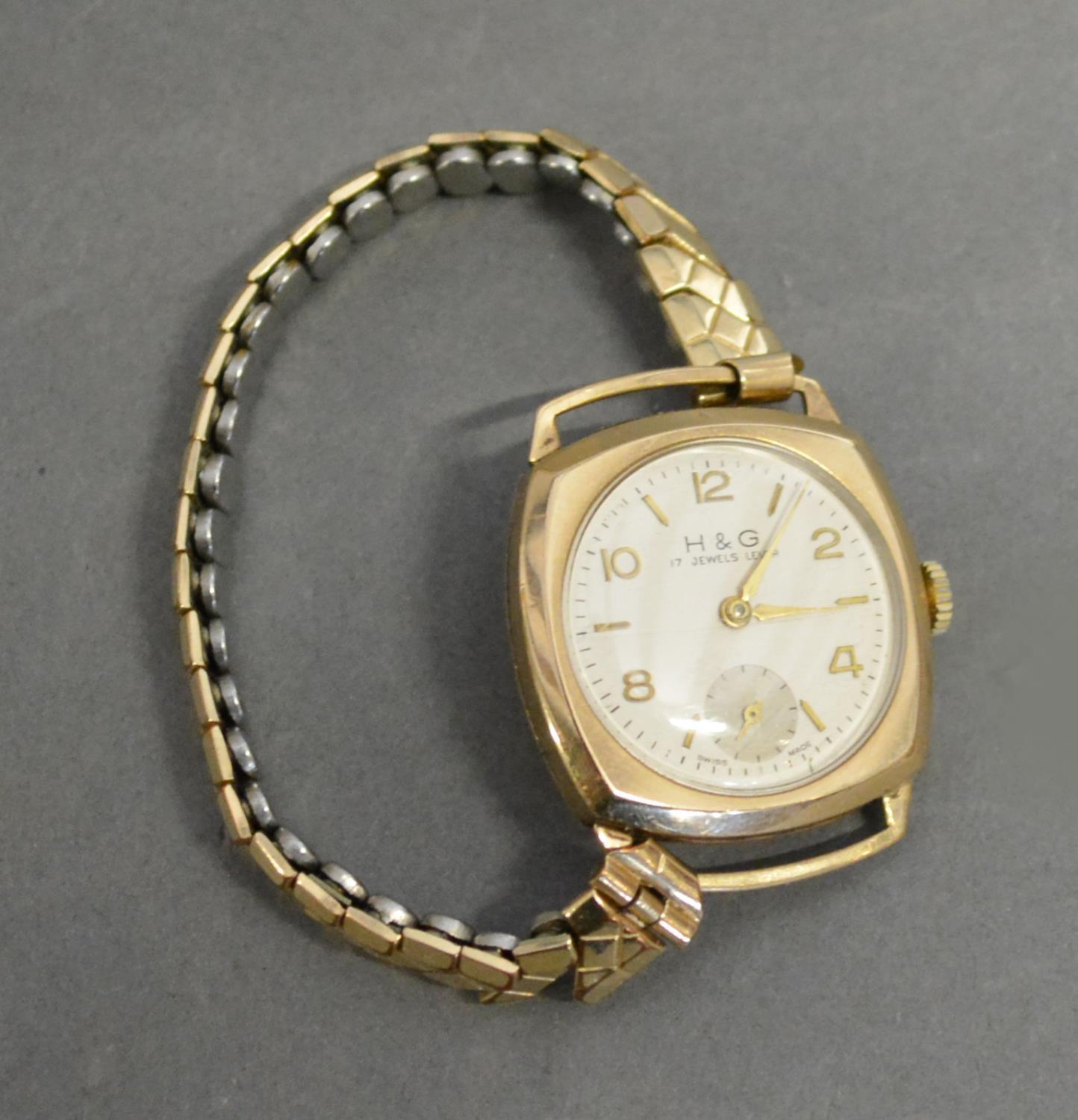 An H & G 9ct. Gold Cased Gentleman's Wrist Watch