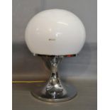 Harvey Guzzini Contemporary Table Lamp with chromium base and opaque composition shade, 48 cms tall